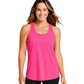 Zengjo Women's Workout Tanks Moisture Wicking(Hot Pink,XS)