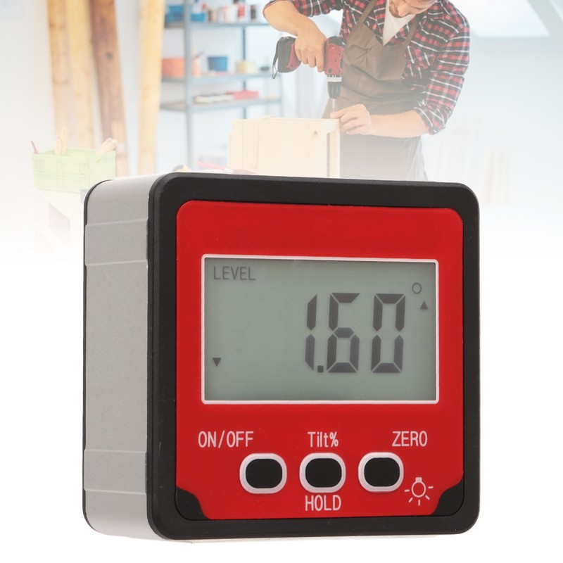 Angle Finder Digital Display Level Gauge Magnetic Inclinometer Tool for