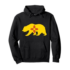USA State New Mexico Flag Bear Red Zia Sun Symbol Pullover Hoodie