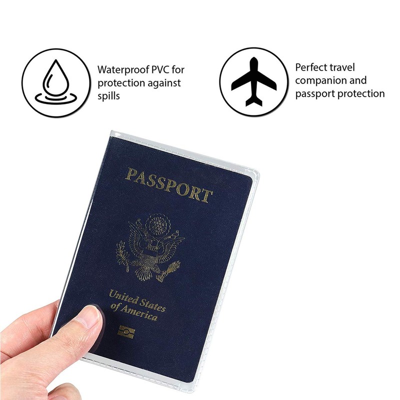 Arsmat 5 Pack Clear Passport Cover, Clear Passport Holder Travel
