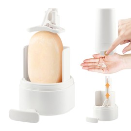 Soap Grinder for Bar Soap,Waterproo-f Bar Soaps Dispenser,Wall-Mounted Soap Grinding Box, Easy to Install & No Drilling for Bathroom, Kitchen, Hotel