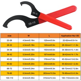 Adjustable Shock Coilover Wrench Set Universal Spanner Wrench for Coil Overs Adjustments/Suspension Systemand Weight Balance, Spanners Hook Wrenches Tools 9 PCS