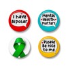 Bipolar Badge Set, 4Pcs, 32mm or 44mm Pin Badge Button