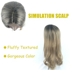 Lange Lockige wellige Perücke für Frauen,Synthetisches Haar Ombre Perücken,Perücke für Tägliche Party Cosplay