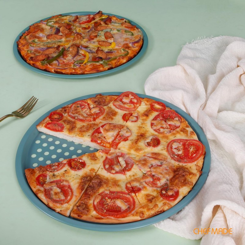 CHEFMADE Pizza Pan,12-Inch with Holes Non-Stick Pizza Crisper Pan Bakeware