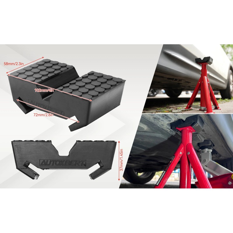 AUTOXBERT Rubber Car Axle Jack Pad Jacking Stand Pad Adapter