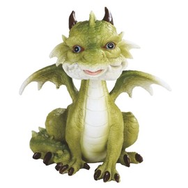 ICE ARMOR 5.25" H Cute Green Dragon Statue Fantasy Decoration Figurine