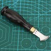 Fan shaped Edge Creaser Sandalwood Handle Leather Edge Marking Craft