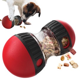Interactive Dog Feeder Toy, Adjustable Rolling Dog Treat Dispenser Slow Feeder, Dog Enrichment Toy Reduce Boredom Improve IQ Snack Dispenser Treat Puzzle for Small Medium Dogs