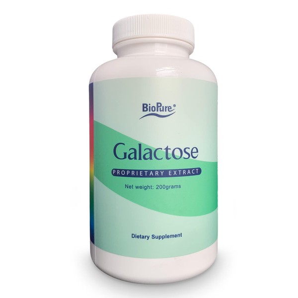 BioPure Galactose – Essential Natural Sugar Monosaccharide Dietary Supplement to Support Critical Biological Processes, Proper Cell Development, Energy Production, Immunity & Kidney Health – 200g