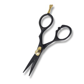 Black Hair Cutting Scissors 5" Hairdressing Scissors, Stainless Steel Barber Hair Shears for Salons, Professional and Personal use for Men, Women and Children