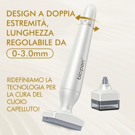 Derma Stamp, Dermastamp Regolabile 0-3mm 120 Titanio Aghi + 64 Titanio Aghi Professionale, per la Crescita dei Capelli, Barba, Viso, Corpo, Viso, Uomo e Donna