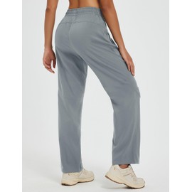 baleaf Women's Hiking Pants Durable Waterproof Lightweight Quick Dry Zip Pockets Sun Protection UPF50+ Travel Camping Dark Gray L