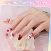 2 Boxes 3D Bow Nail Charms, Red Mini Bow Charms
