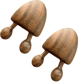 Calsgkspray 2Pcs Brown Natural Sandalwood Scraping Massage Tool Facial Eye Massage Tool Acupuncture Stick Wooden Massager Relaxing Therapy Manual Back Massagers Massage Tools and Equipment