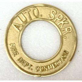 NNI 2-1/2” ROUND " AUTO SPRINKLER " FDC Wall PLATE- BRASS
