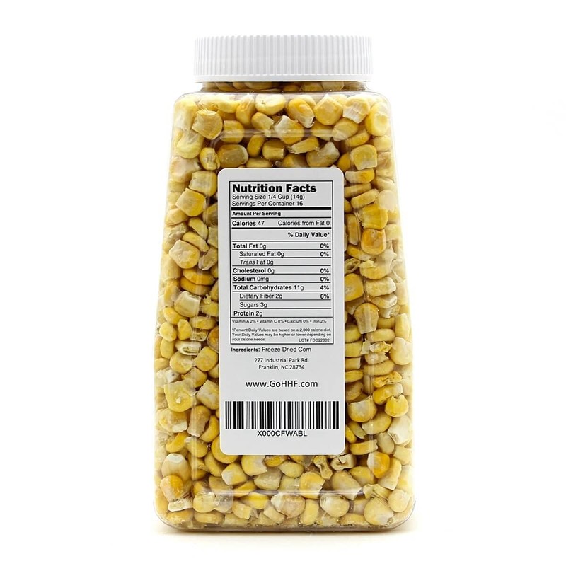 Premium Sweet Corn Freeze-Dried - 100% Natural, Healthy Snack, 8