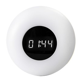 Round Timer Night Light Space Saving 2 in 1 Adjustable ABS Housing Baby Night Light for Bedroom 3 Color
