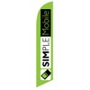 Simple Mobile Wireless Replacement Advertising Feather Flag, Lime Green