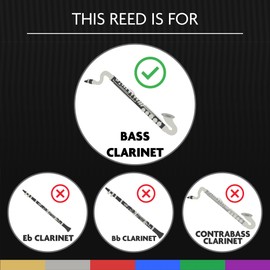 Légère Reeds - Bass Clarinet Reed, European Cut, Blade Thickness 2.00 (BCES2.00) - High-Quality Synthetic Woodwind Tube