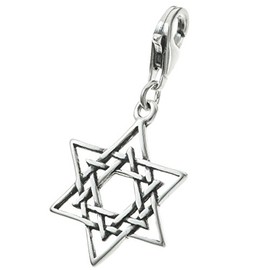 Dreambell 925 Sterling Silver Magic Star Of David Dangle Bead Pendant Clasp European Lobster Trigger Clip On Charm