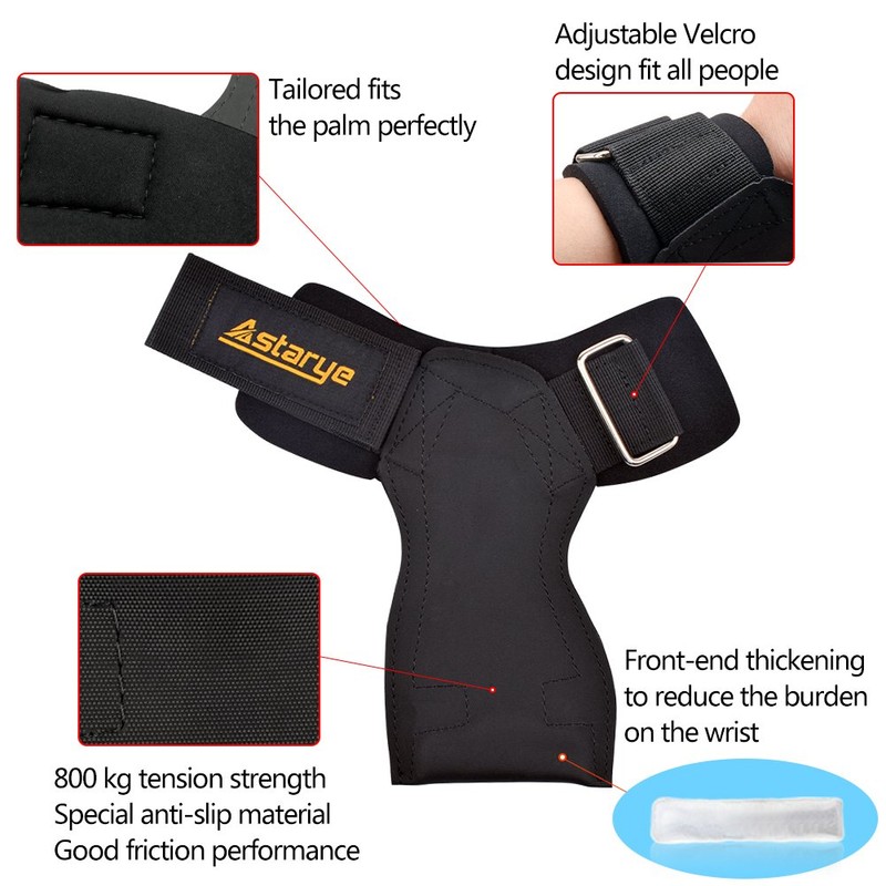 Astarye Professional Gloves for Fitness Unisex Lifting Straps with Extra