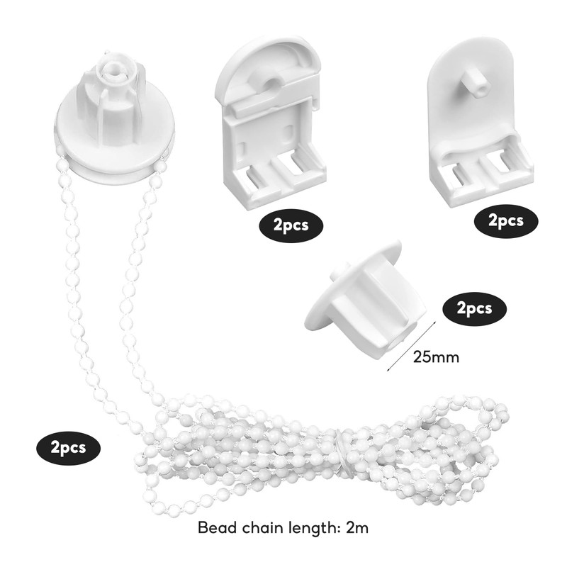Plastic Roller Blind Repair Kit, 2 Sets Curtain Roller Blind