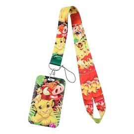 TCB Creations Lion King Simba Cartoon Character Lanyard with ID Holder Keychain