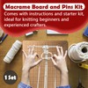 12×16 Inch Macrame Board and Pins Kit, Double Sided Grids