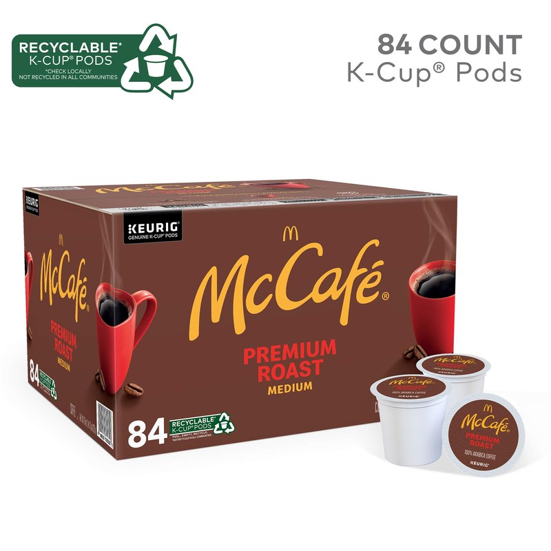 McCafe Premium Roast Coffee, Single Serve Keurig K-Cup Pods, Medium
