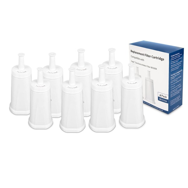 Ouxunus Filter - Replacement Water Filter Compatible with Breville Sage Claro Swiss For Oracle, Barista & Bambino - Compare to Part #BES008WHT0NUC1.(Pack of 8)