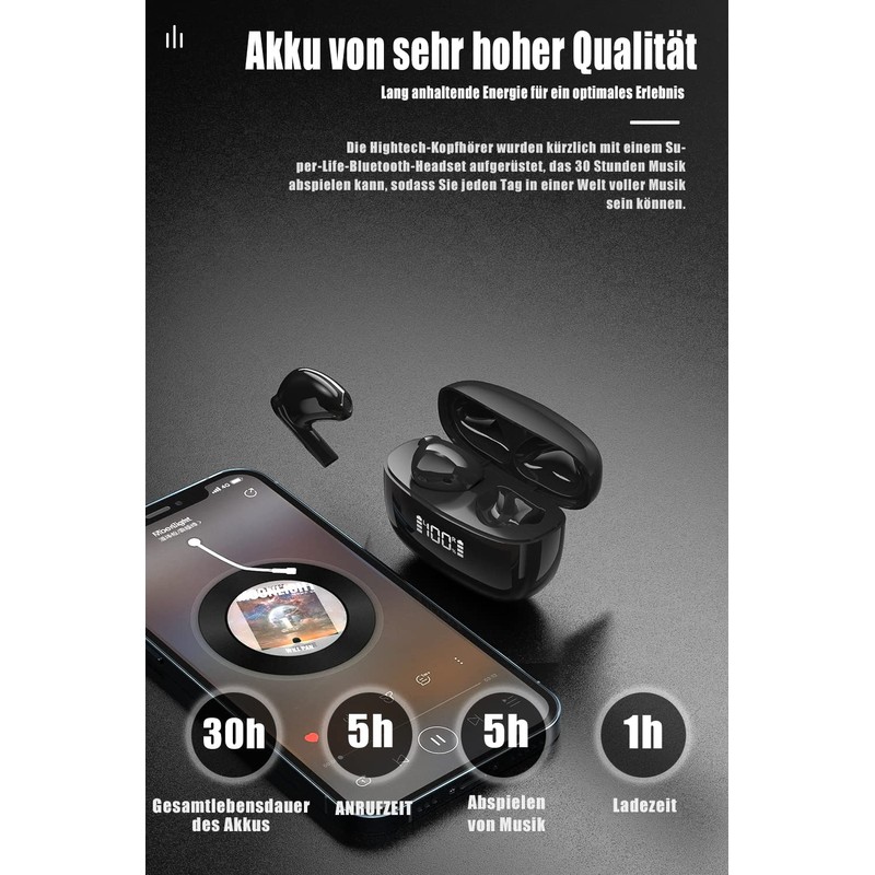 BLACKSMITH FAMILY Wireless Bluetooth Headphones, IPX7 Waterproof Bluetooth 5.2, Touch