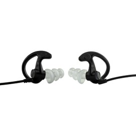 SureFire EP5 Sonic Defenders Max Full-Block Earplugs, triple flanged design, reusable, Black, Medium