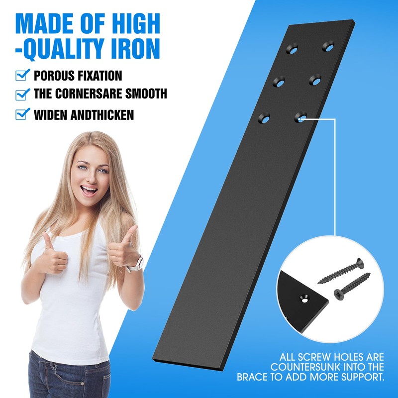 Eegoowa 4-Pack Countertop Support Brackets Hidden Countertop Support 0.25" Thick