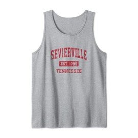 Sevierville Tennessee TN Vintage Sports Design rot Tank Top