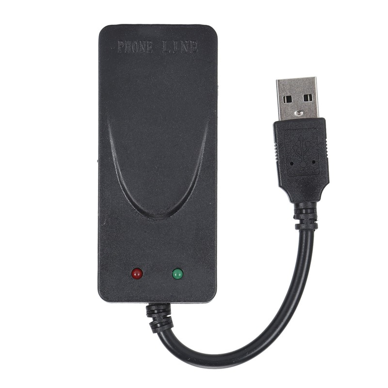 USB 56K External Dial Up Fax Data Modem Dual RJ11