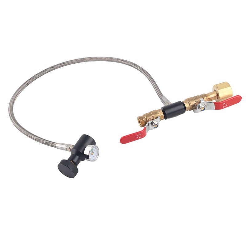 CGA-320 CO2 Cylinder Refill Adapter with Hose For Filling Soda