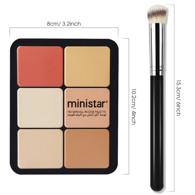LSxia 12 Colors Cream [Blush+Contour+Concealer+Highlighter] Makeup Palette for Cheeks -