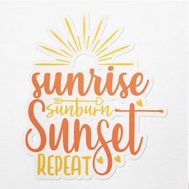 Decal Stickers of Sunrise Sunset Premium Indoor (No Waterproof) Vinyl Decal Stickers for Laptop Phone Accessory Helmet Car Window Mug Tuber Cup Door Wall Decoration ANDVER3g76710BL