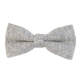DonDon Men's Bow Tie 12 x 6 cm Checked Tied and Fully Adjustable Cotton in Tweed Style -