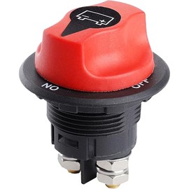 Battery Disconnect Switch 12-48 V Battery Master Cut Shut Off Isolator Switch Max. 32V DC 100A Cont 150A INT ON-Off Power Battery Switches for Car Off-Road Vehicle Truck Boat RV Marine (100A)
