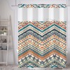 Yanutan No Hook Shower Curtain,Orange Bohemian Double-Layered Shower Curtain with