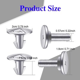 8Pcs Engine Lower Cover Pin Screws, 6PCS Radiator Access Cilps 90674-TY2-A01 and 2PCS Lower Engine Cover Bolt 90105-TBA-A00 Compatible with Honda Civic Accord CRV