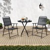 3 Pieces Patio Bistro Set Outdoor Folding Bistro Furniture Sets