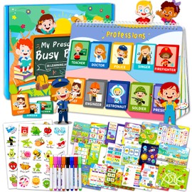 HomSeon 36 Theme Montessori Busy Book for Toddlers 3 and up, Preschool Learning Activities for Kids Kindergaten Educational Toys Tools Autism Pre K Early Learning