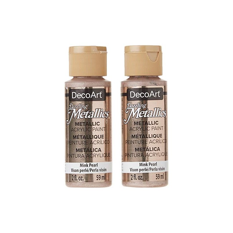 DecoArt - Paquete de 2 colores acrílicos metálicos deslumbrantes, perlas
