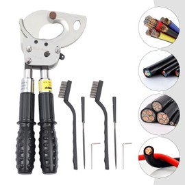 OCASAMI Wire Cutter Ratcheting Cable Cutters Heavy Duty Ratchet Cable Cutter Tool, Aluminum Copper Ratcheting Wire Cutting Electricians Hand Tool for Cutting Single-Core 300mm² or φ ≤ 1.18mm Cable