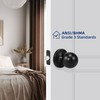 LOQRON Passage Door Knob, Nonlocking Ball Door Knob, Keyless Interior