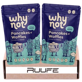 Almond based waffles Why Not Pancakes mix (2 pack) with Vanilla flavor waffle Gluten Free & no added sugar Works with Waffle Maker - Fast and Fresh Breakfast Foods