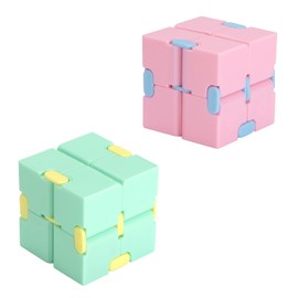 Infinity Cube, Magic Blocks, Fidget Toy Cube for Stress Relief, Anti Anxiety, Stress, Time Killing for Adults and Children (Pack of 2)